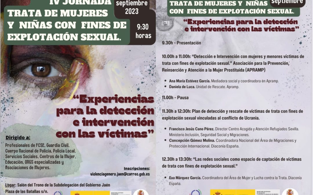 La Subdelegación de Gobierno de Jaen pone en marcha la IV Jornada “Trata de mujeres y niñas con fines de explotación sexual.