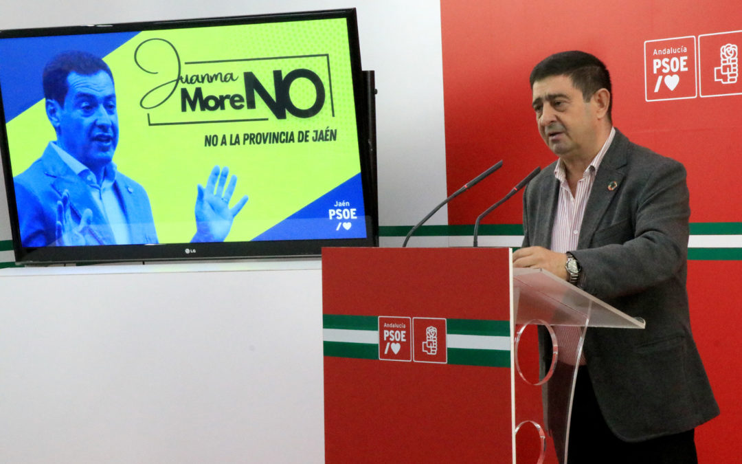 El Psoe de Jaén realiza una campaña contra el Presidente de la Junta de Andalucía Juanma Moreno.