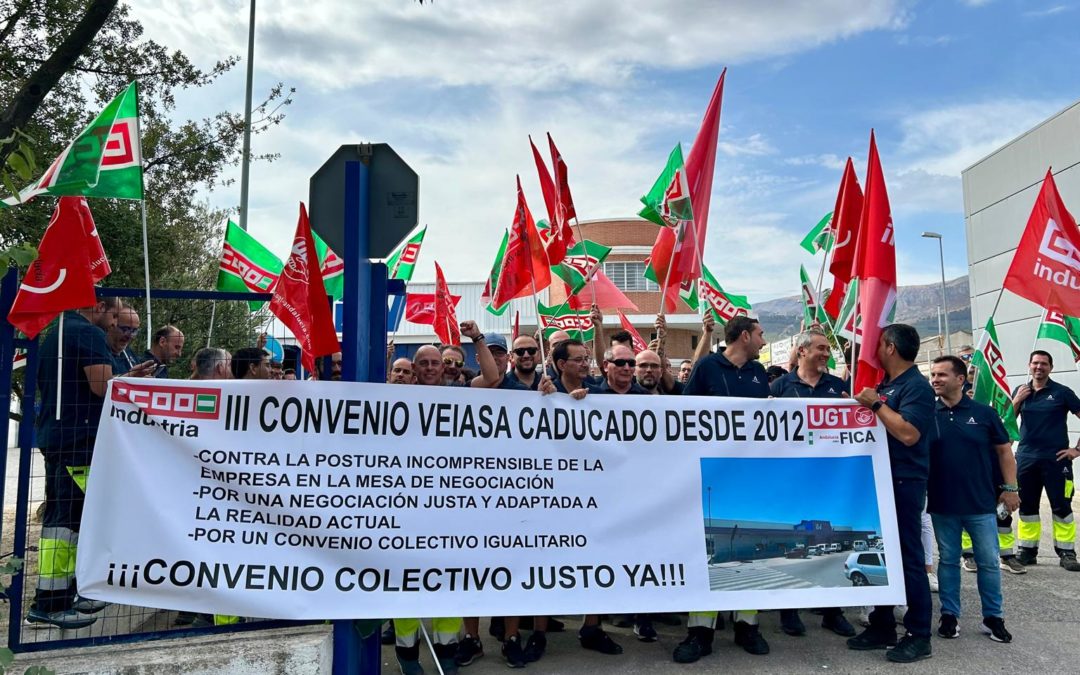 CCOO de Jaén califica de éxito rotundo el seguimiento de la huelga iniciada hoy en Veiasa