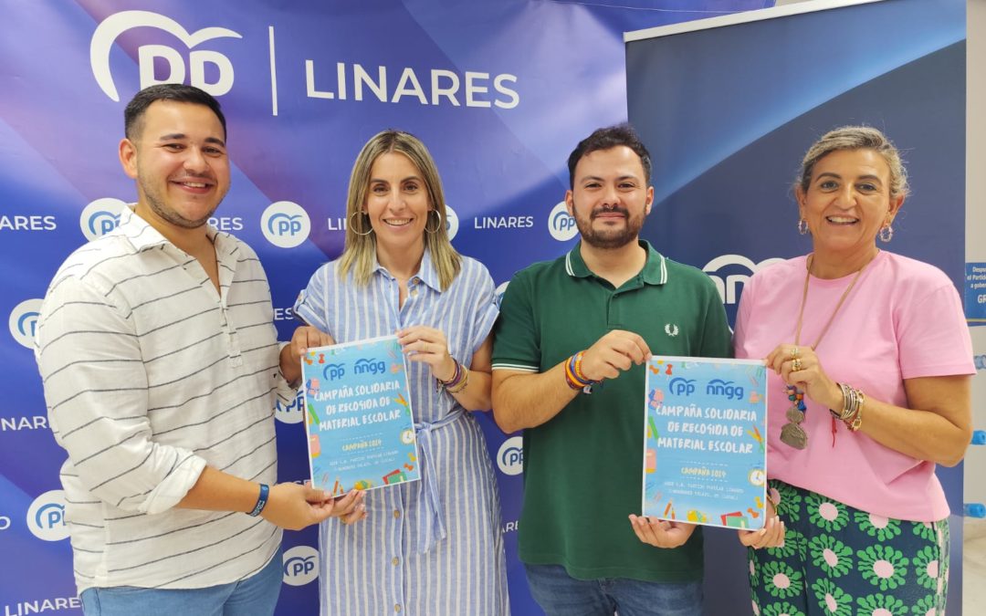 Nuevas Generaciones y el Partido Popular de Linares ponen en marcha una nueva edición de la campaña solidaria de recogida de material escolar