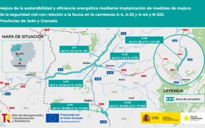 Transportes licita por 19,2 millones de euros las obras de mejora de la seguridad vial y protección de la fauna en Granada y Jaén